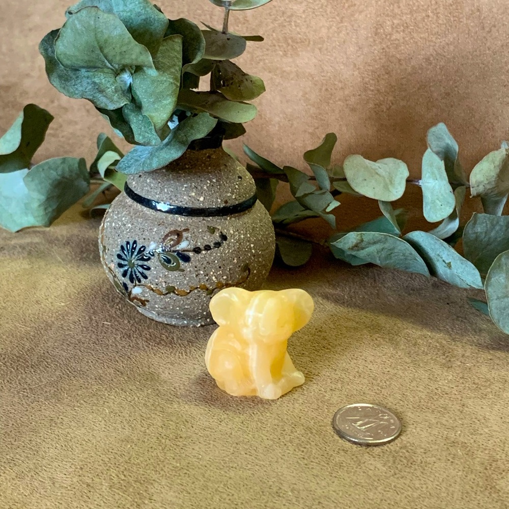 Orange Calcite Koala